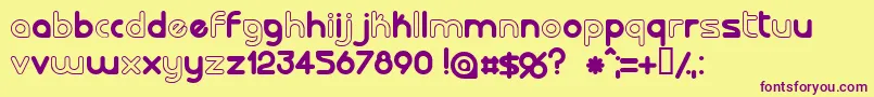 Lalorg Font – Purple Fonts on Yellow Background