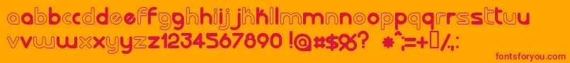 Lalorg Font – Red Fonts on Orange Background