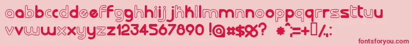 フォントLalorg – ピンクの背景に赤い文字