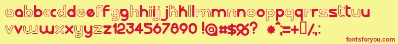 Lalorg Font – Red Fonts on Yellow Background