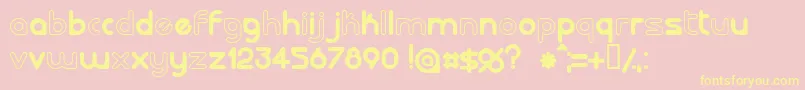 Lalorg Font – Yellow Fonts on Pink Background