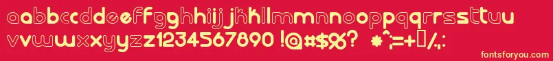 Lalorg Font – Yellow Fonts on Red Background