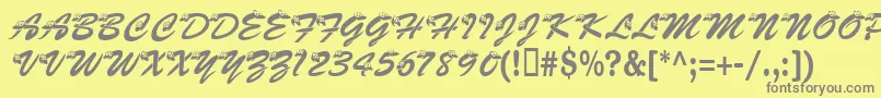 fuente Kasnake – Fuentes Grises Sobre Fondo Amarillo
