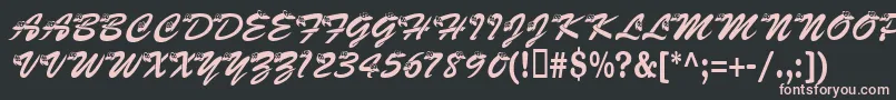 Kasnake Font – Pink Fonts on Black Background