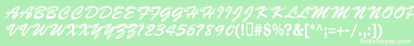 Kasnake Font – White Fonts on Green Background