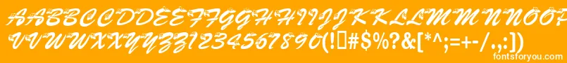 Kasnake Font – White Fonts on Orange Background