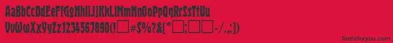 Heroldctt Font – Black Fonts on Red Background