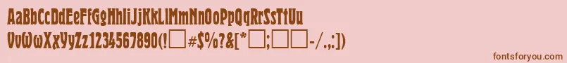 Heroldctt Font – Brown Fonts on Pink Background