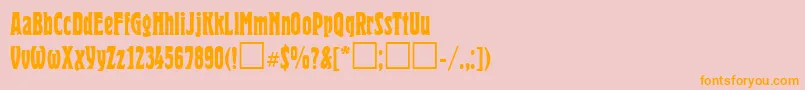 Heroldctt Font – Orange Fonts on Pink Background