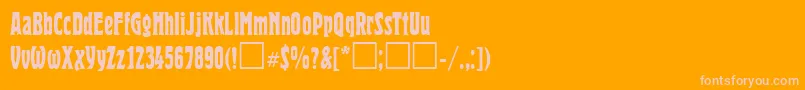 Heroldctt-Schriftart – Rosa Schriften auf orangefarbenem Hintergrund