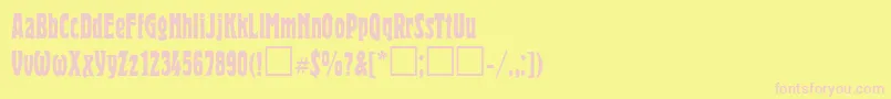 Heroldctt Font – Pink Fonts on Yellow Background