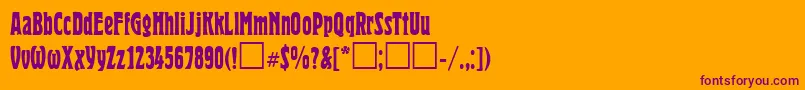 Heroldctt Font – Purple Fonts on Orange Background