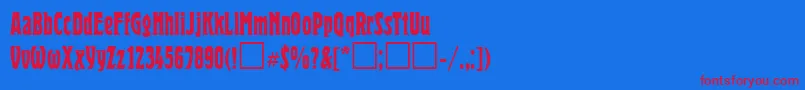 Heroldctt Font – Red Fonts on Blue Background