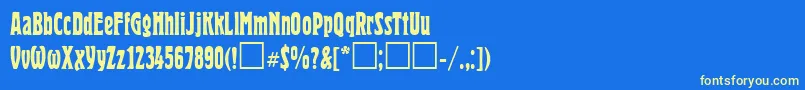 Heroldctt Font – Yellow Fonts on Blue Background