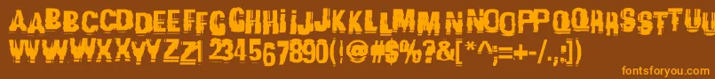 Garbagec Font – Orange Fonts on Brown Background