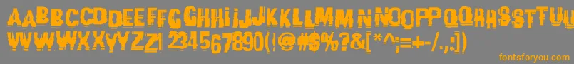 Garbagec Font – Orange Fonts on Gray Background