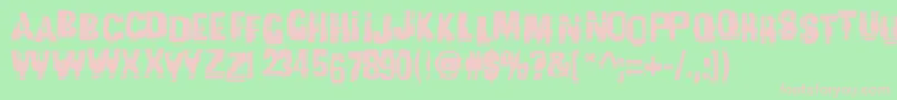 Garbagec Font – Pink Fonts on Green Background