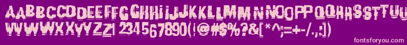 Garbagec Font – Pink Fonts on Purple Background