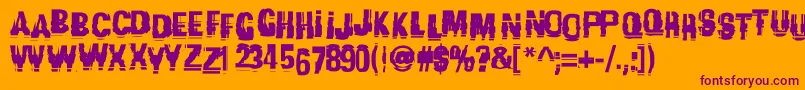 Garbagec Font – Purple Fonts on Orange Background