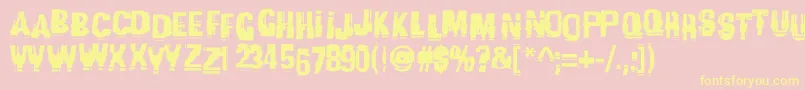 Garbagec Font – Yellow Fonts on Pink Background