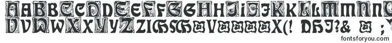 Шрифт RudelsbergInitialen – формы шрифтов