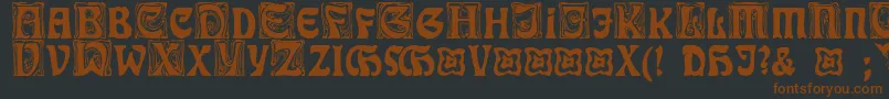 RudelsbergInitialen Font – Brown Fonts on Black Background