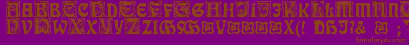 RudelsbergInitialen Font – Brown Fonts on Purple Background