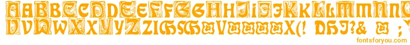 RudelsbergInitialen Font – Orange Fonts on White Background