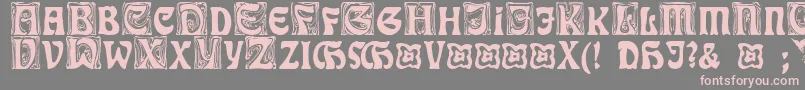 RudelsbergInitialen Font – Pink Fonts on Gray Background