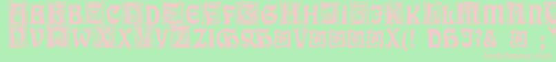RudelsbergInitialen Font – Pink Fonts on Green Background