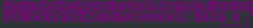 RudelsbergInitialen Font – Purple Fonts on Black Background