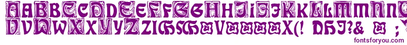 RudelsbergInitialen Font – Purple Fonts on White Background