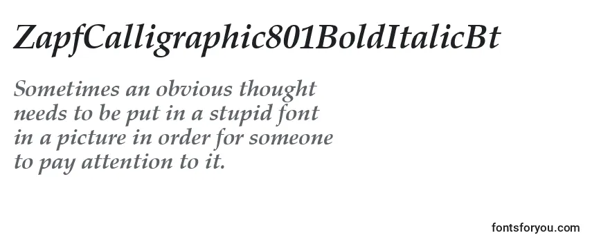 ZapfCalligraphic801BoldItalicBt Font