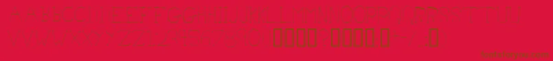 DoctorAzul Font – Brown Fonts on Red Background