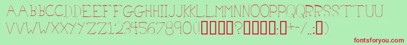 DoctorAzul Font – Red Fonts on Green Background