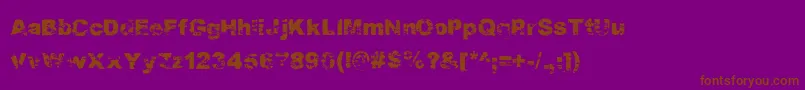 Pdrpt Font – Brown Fonts on Purple Background