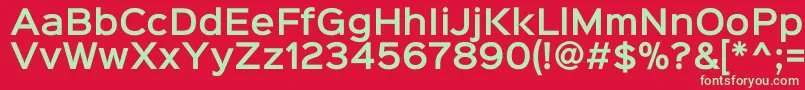 フォントSinkinsans600semibold – 赤い背景に緑の文字