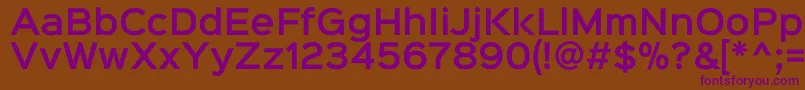 Sinkinsans600semibold-Schriftart – Violette Schriften auf braunem Hintergrund