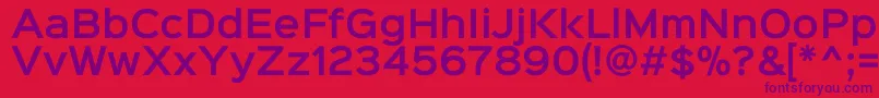 Czcionka Sinkinsans600semibold – fioletowe czcionki na czerwonym tle