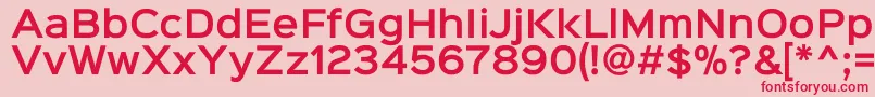 Czcionka Sinkinsans600semibold – czerwone czcionki na różowym tle