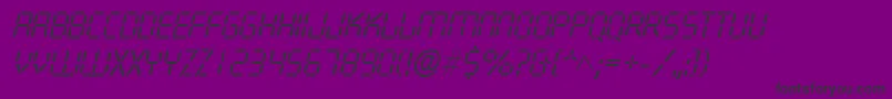 QuartzlItalic-Schriftart – Schwarze Schriften auf violettem Hintergrund