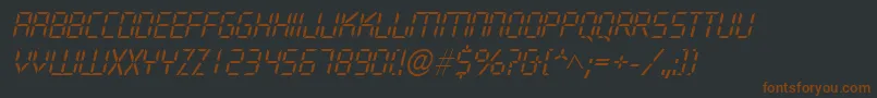 Шрифт QuartzlItalic – коричневые шрифты на чёрном фоне