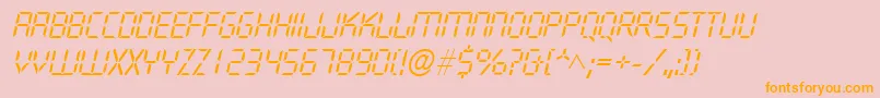 QuartzlItalic Font – Orange Fonts on Pink Background