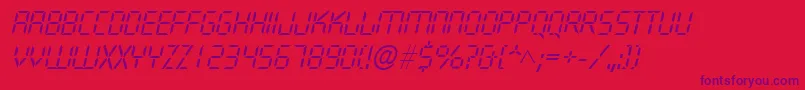 QuartzlItalic Font – Purple Fonts on Red Background