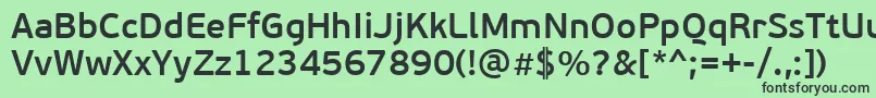 Police PfbeausansproSemibold – polices noires sur fond vert