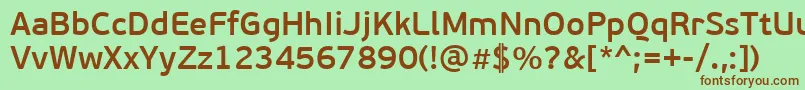 En savoir plus sur la police PfbeausansproSemibold Police PfbeausansproSemibold – polices brunes sur fond vert