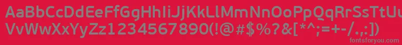 PfbeausansproSemibold Font – Gray Fonts on Red Background