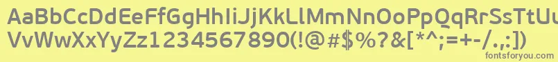 PfbeausansproSemibold Font – Gray Fonts on Yellow Background
