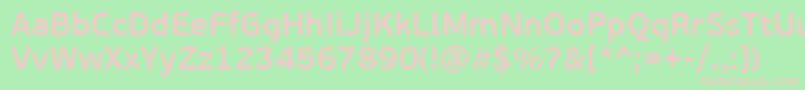 PfbeausansproSemibold Font – Pink Fonts on Green Background
