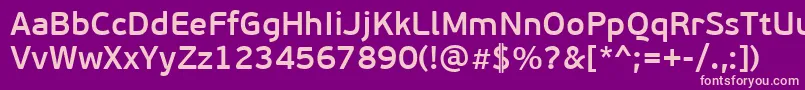 PfbeausansproSemibold Font – Pink Fonts on Purple Background